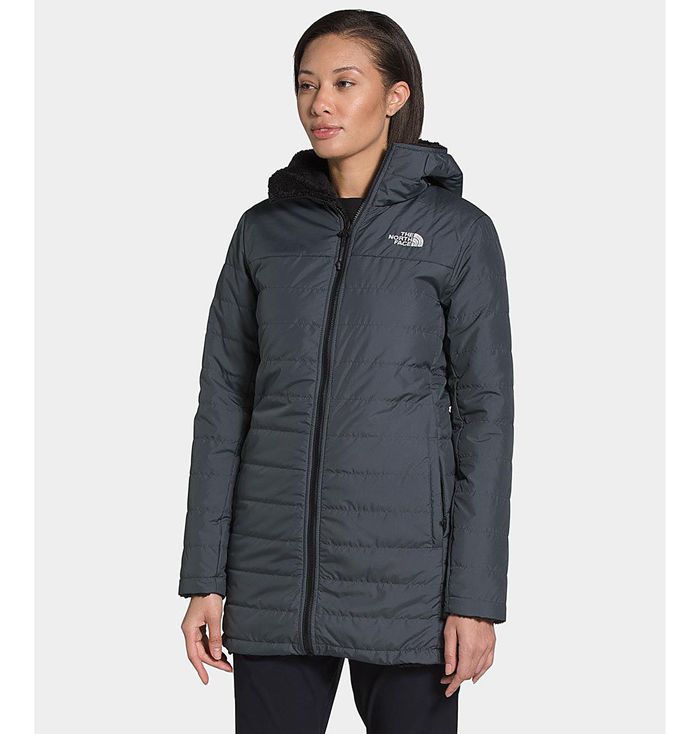 The North Face Parka Dames Mossbud Insulated Reversible CLZV91057 - Grijs/Zwart